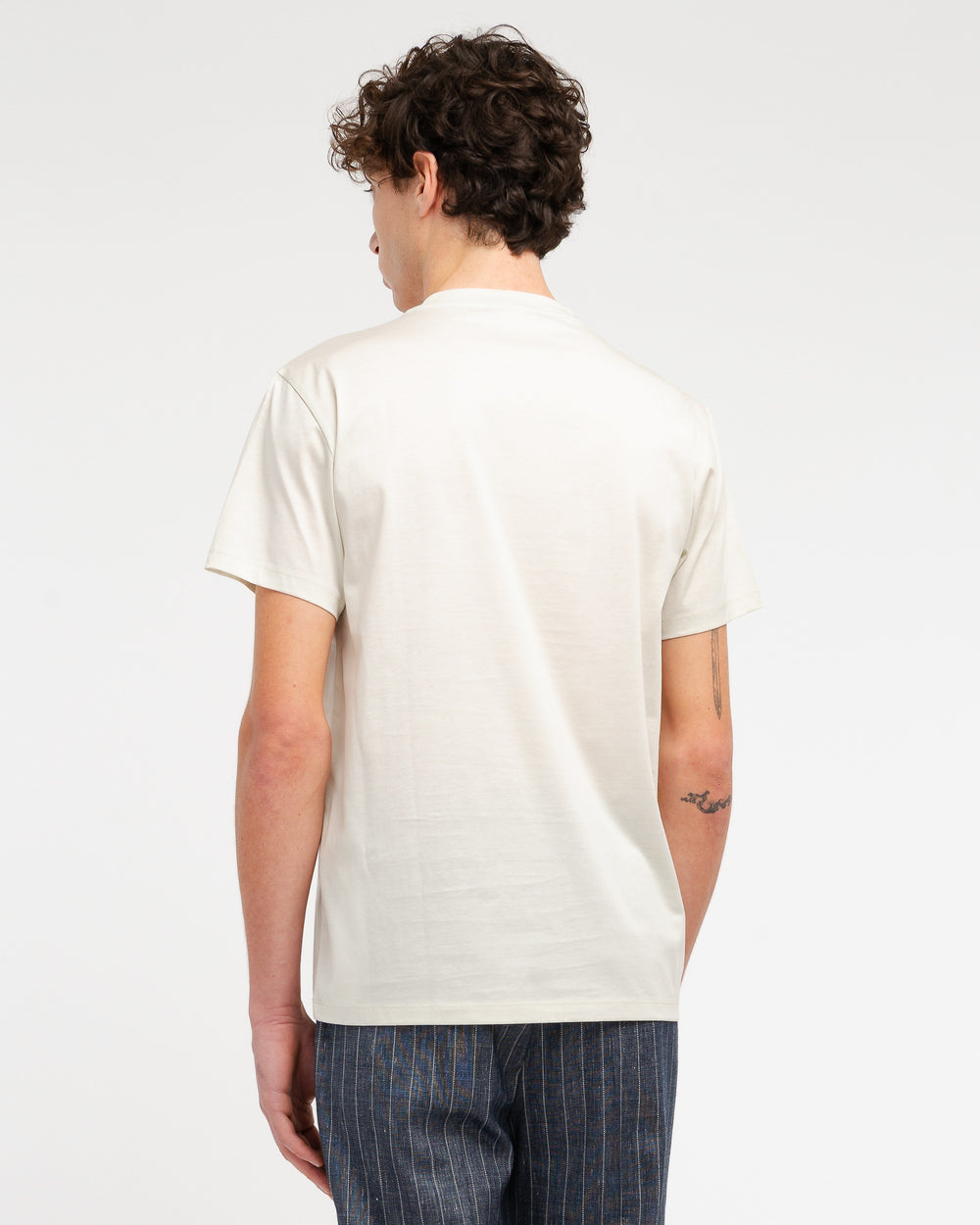 beige cotton jersey t-shirt