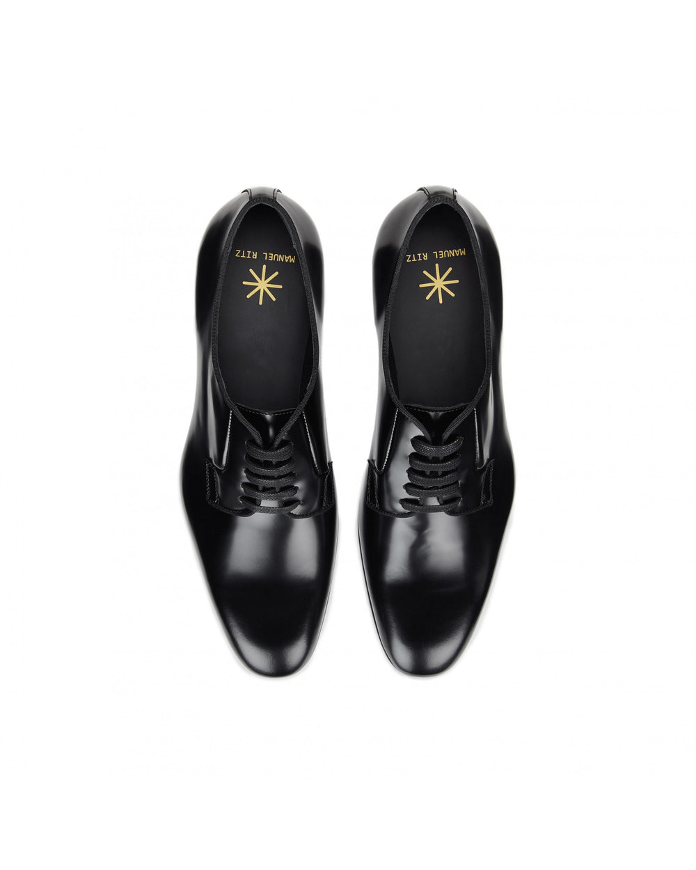 black leather derby