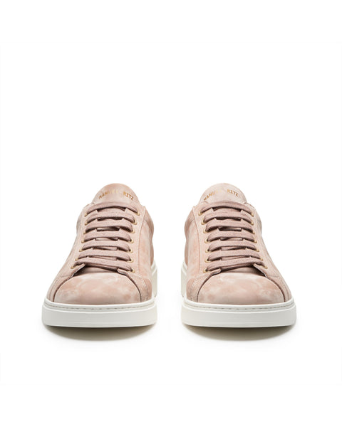 beige nubuck leather sneakers