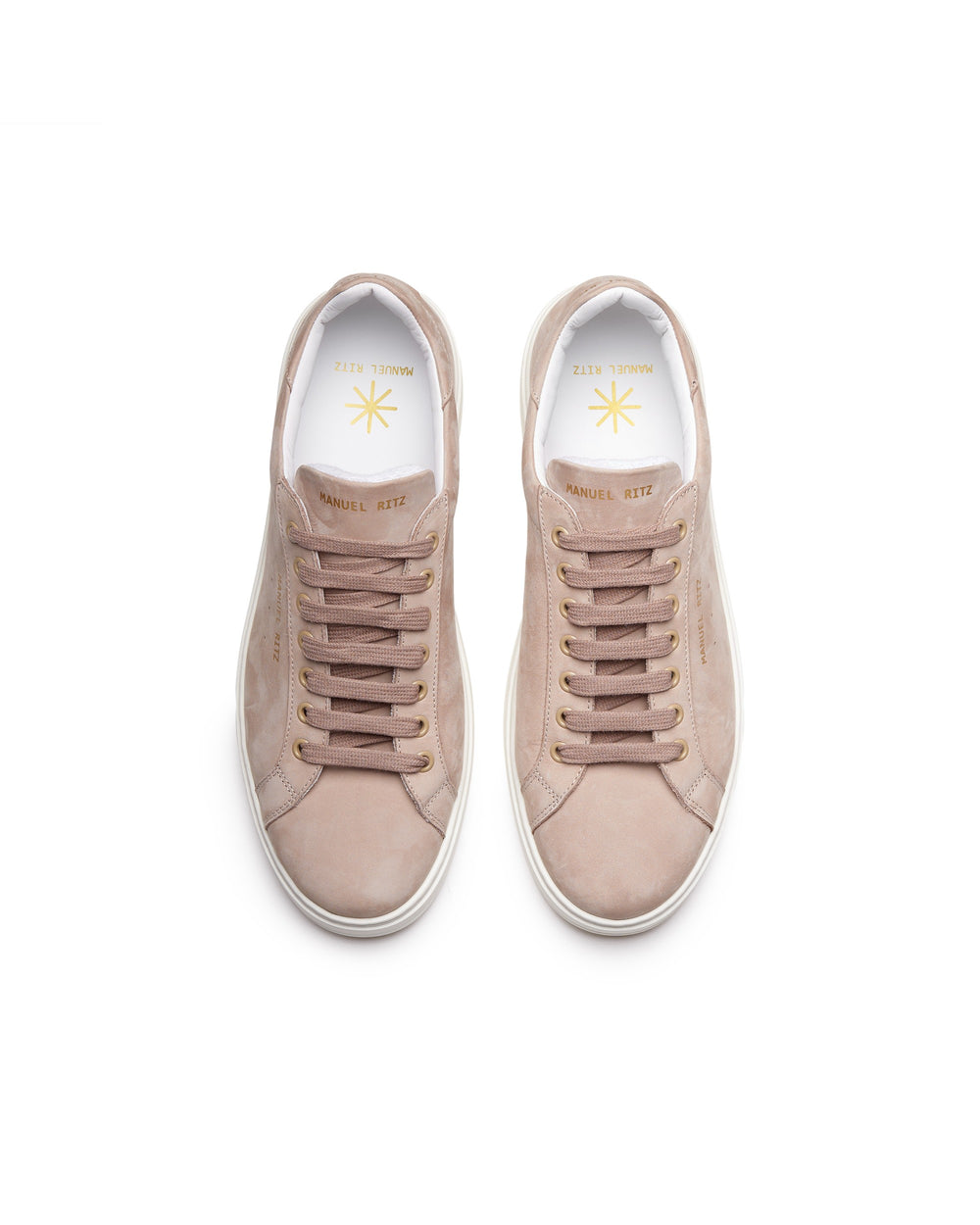 beige nubuck leather sneakers