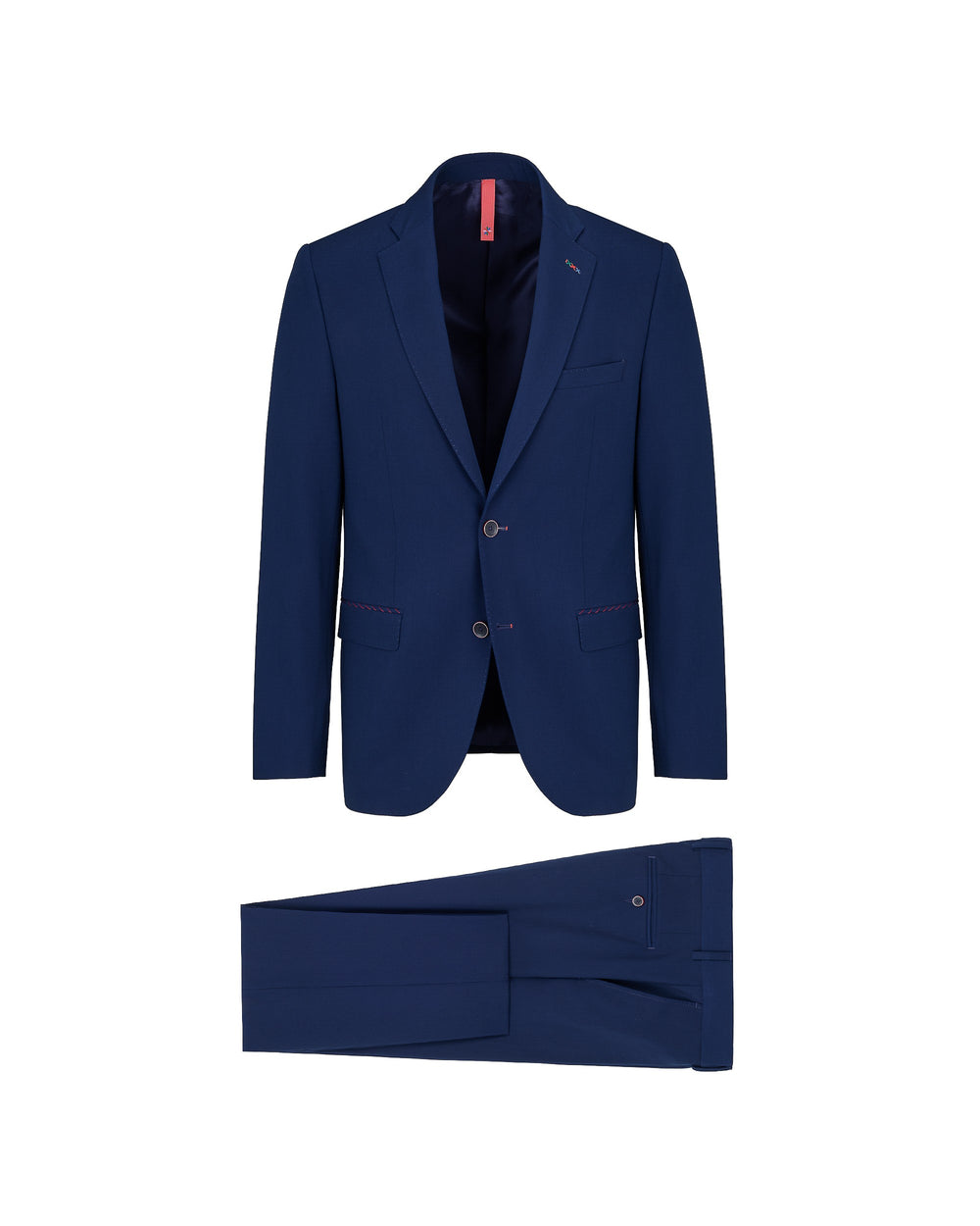 light blue slim fit stretch viscose blend suit