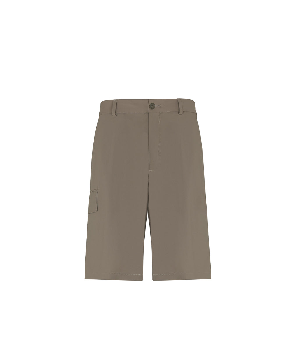 brown technical stretch cargo bermuda shorts