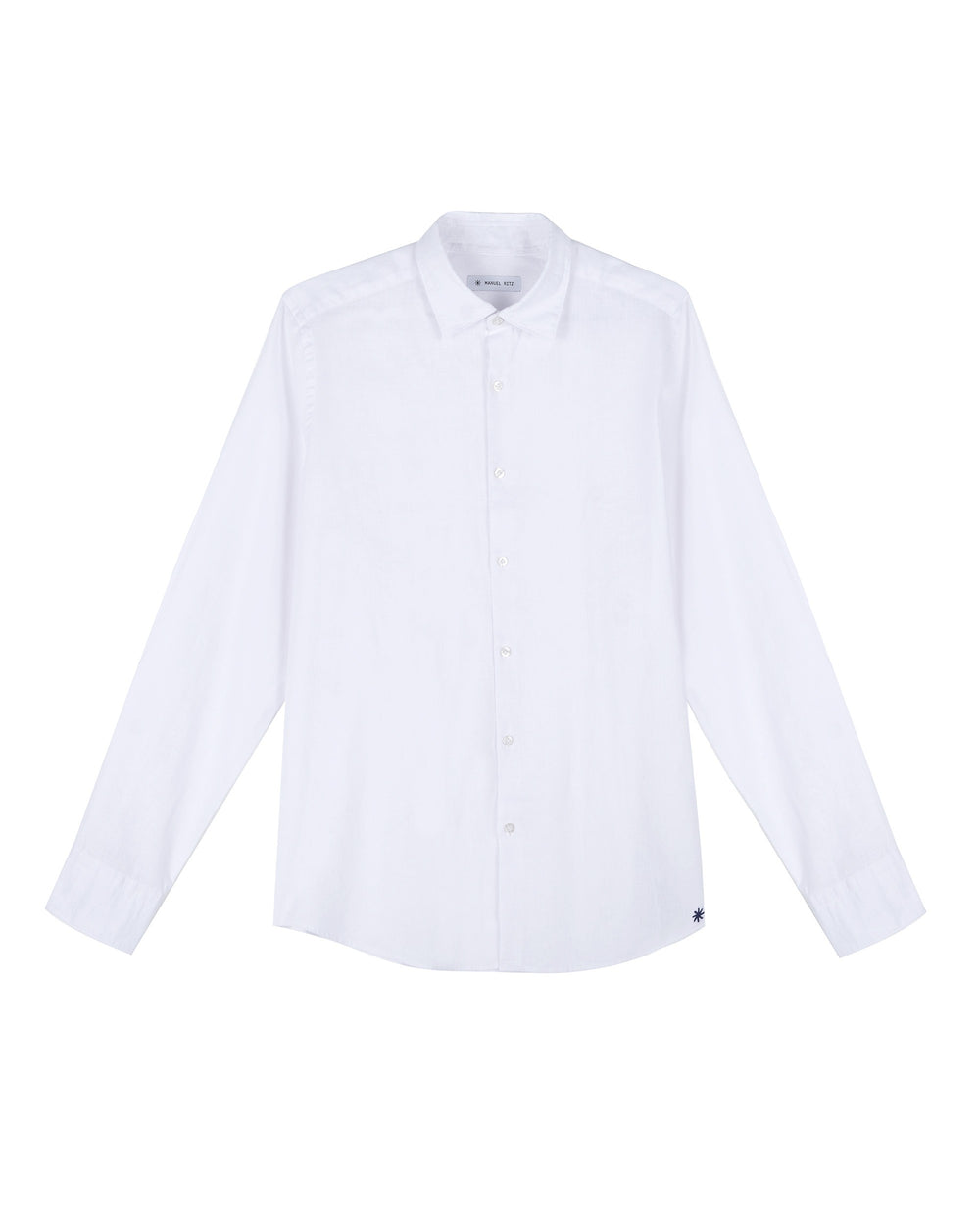 white washed cotton linen shirt