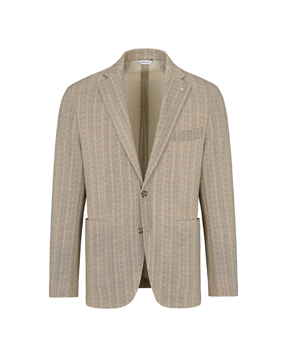 beige nuvola striped blazer in cotton blend jersey