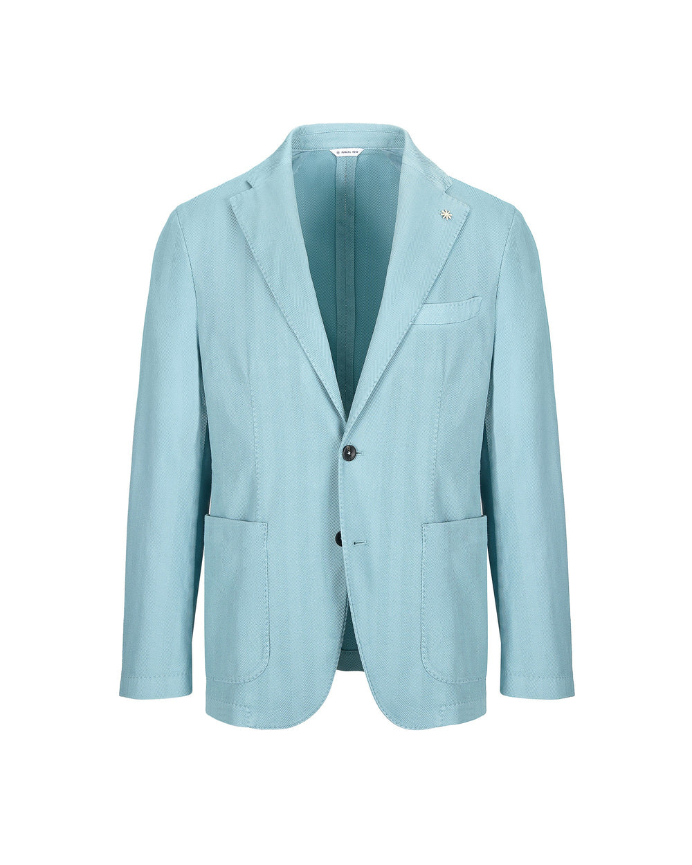 light blue nuvola chevron stretch cotton blazer