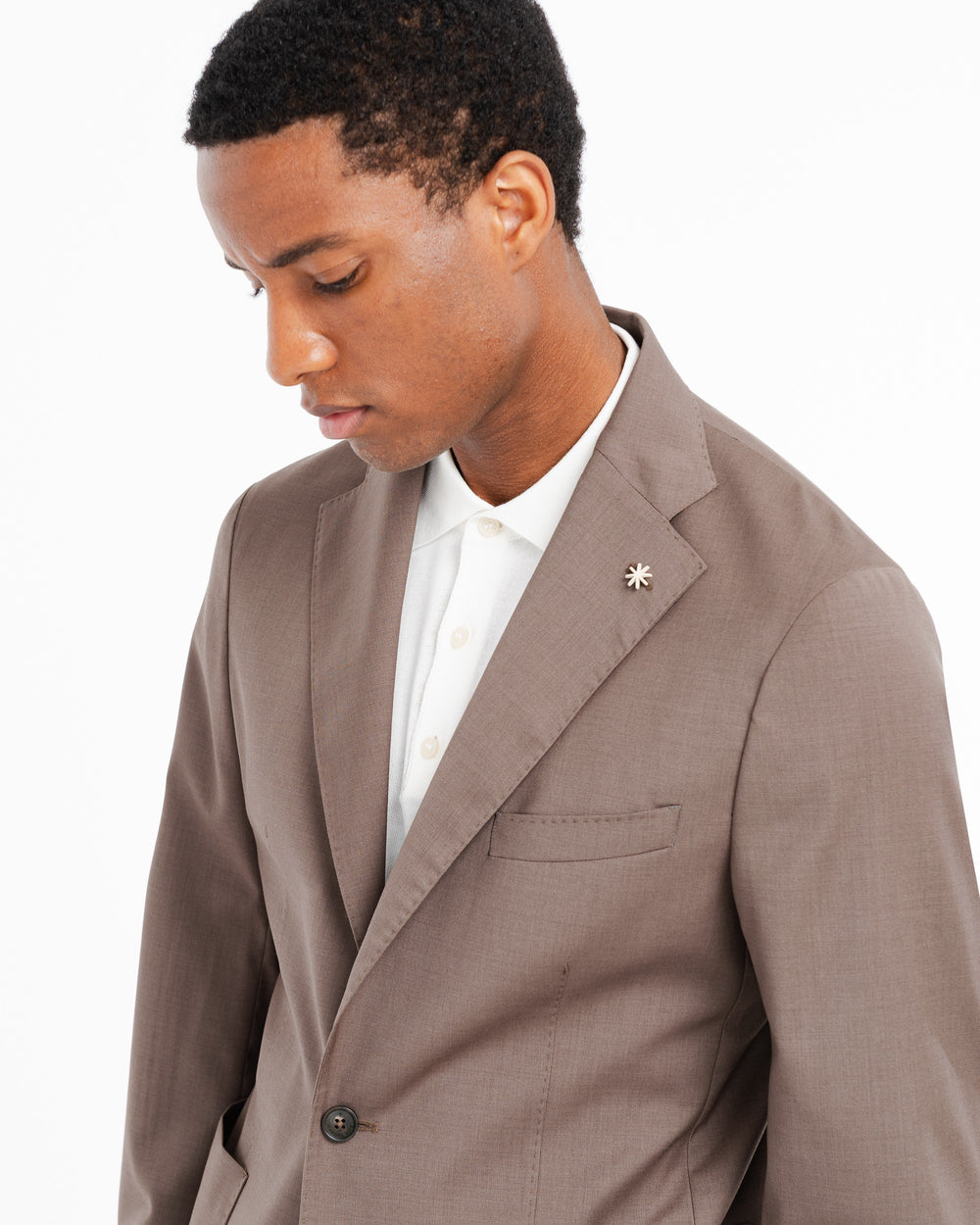 brown nuvola cool wool stretch blazer