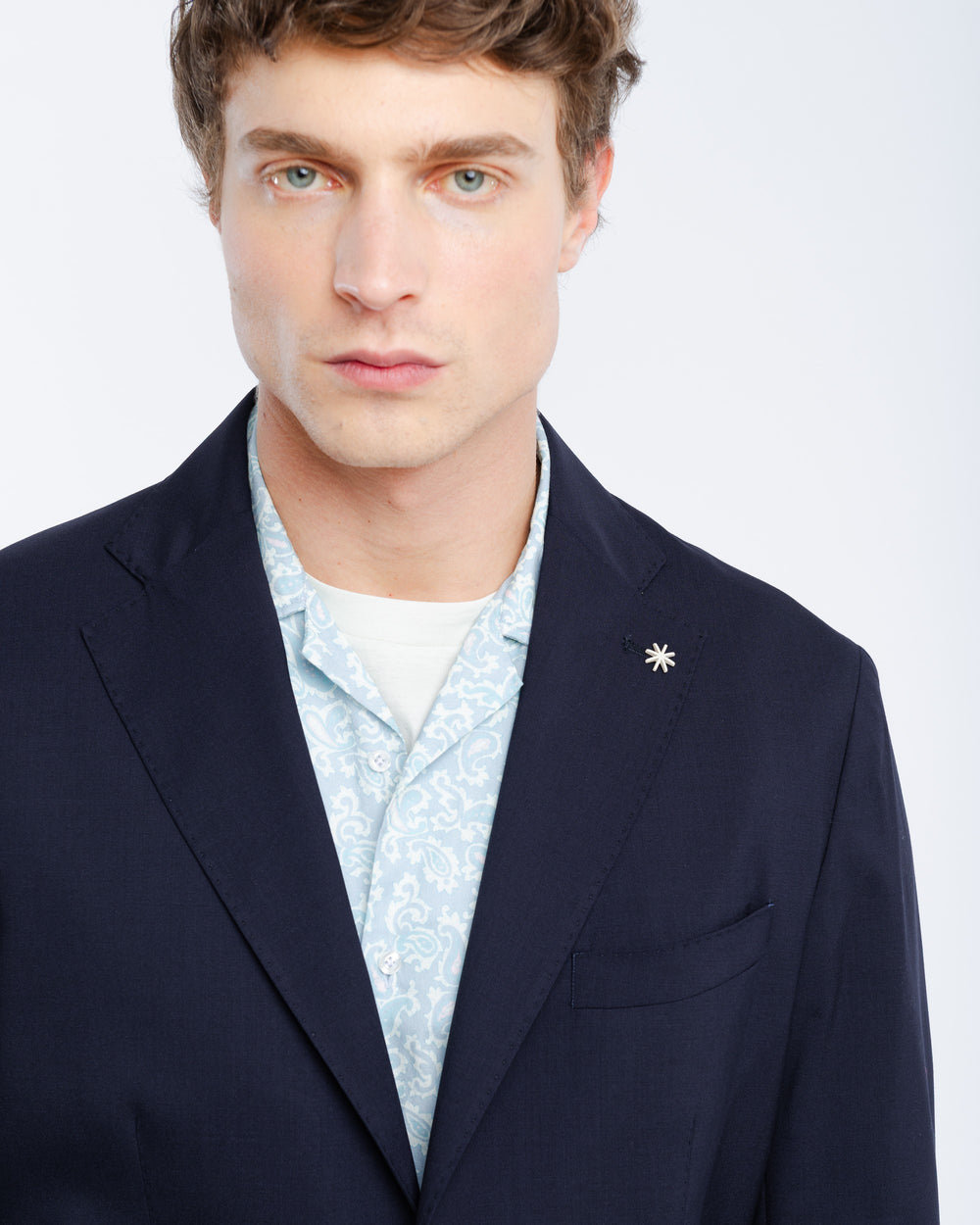 blue nuvola cool wool stretch blazer
