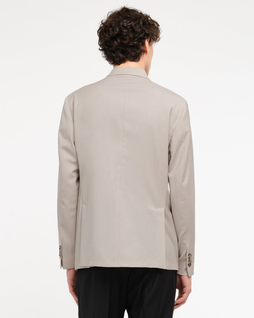 beige nuvola stretch cool wool double breasted blazer