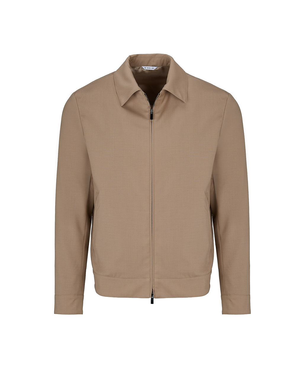 beige cool stretch wool jacket
