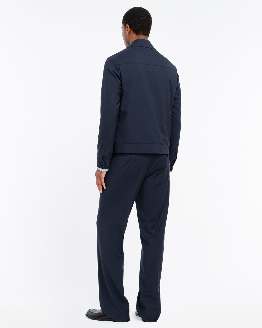 blue cool stretch wool jacket