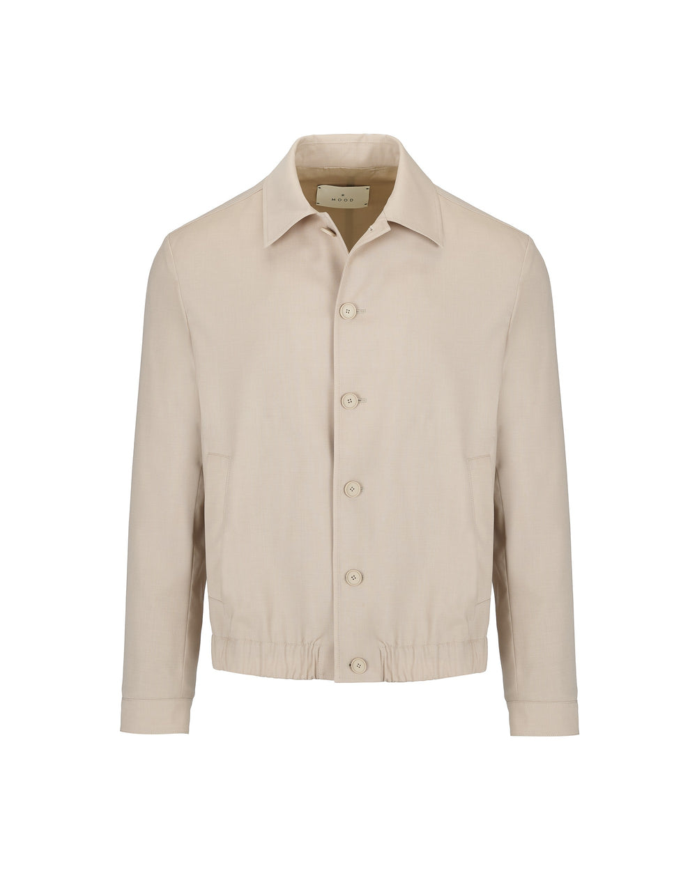 beige cool stretch wool jacket