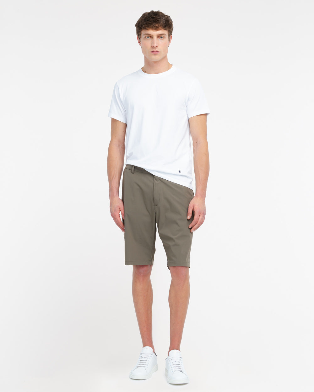 white stretch cotton jersey t-shirt