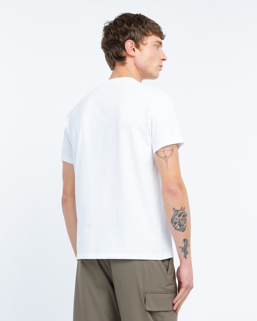 white stretch cotton jersey t-shirt