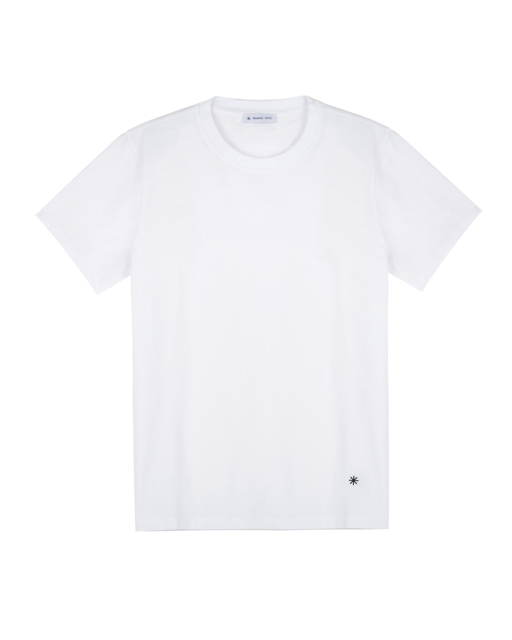 white stretch cotton jersey t-shirt
