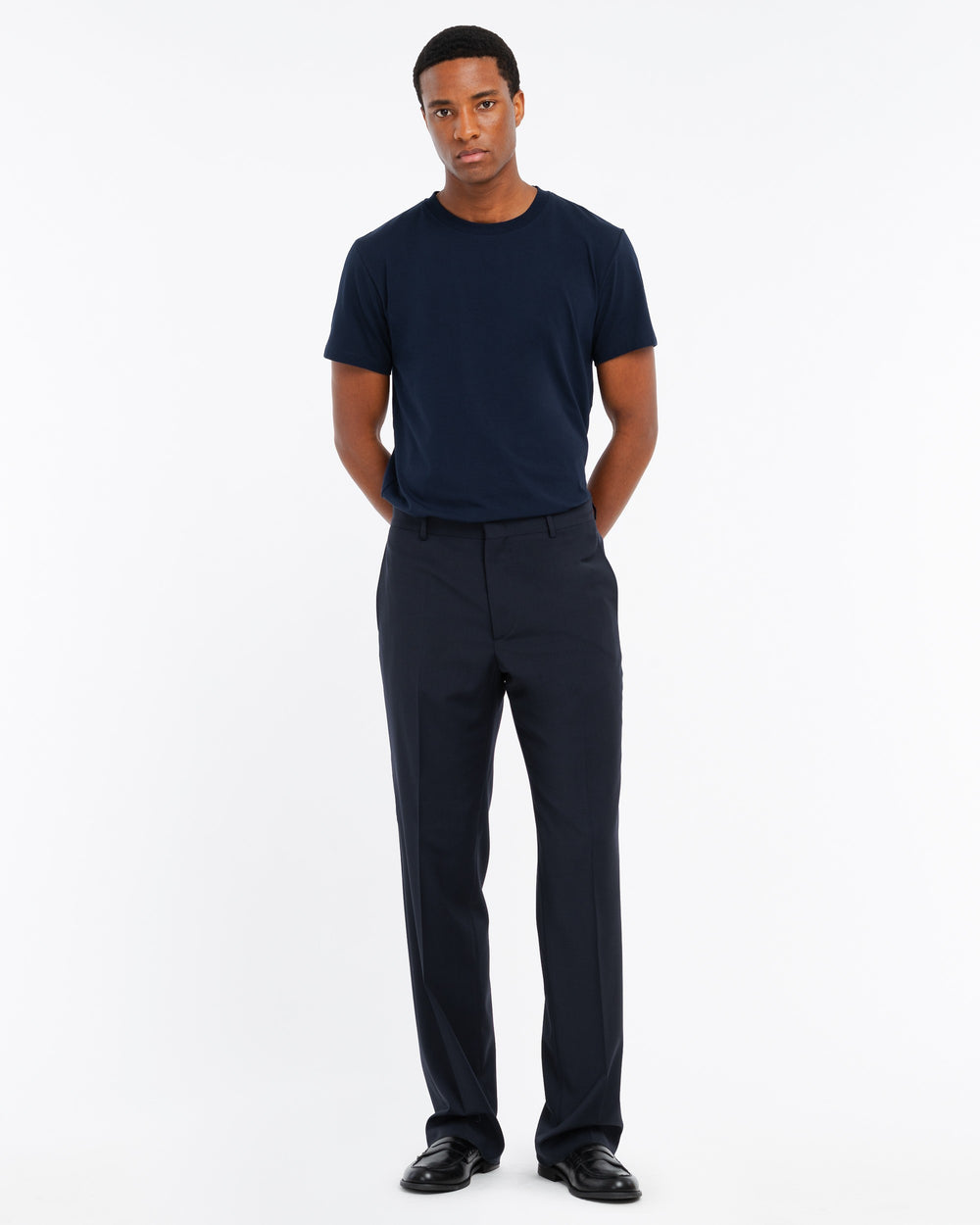 blue stretch cotton jersey t-shirt
