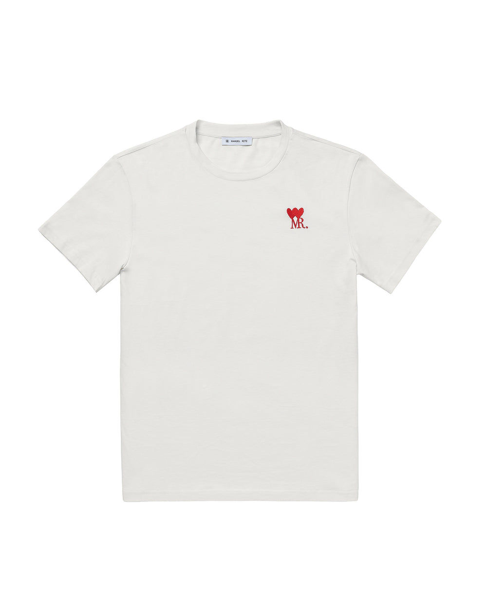 white cotton jersey ``heart`` t-shirt