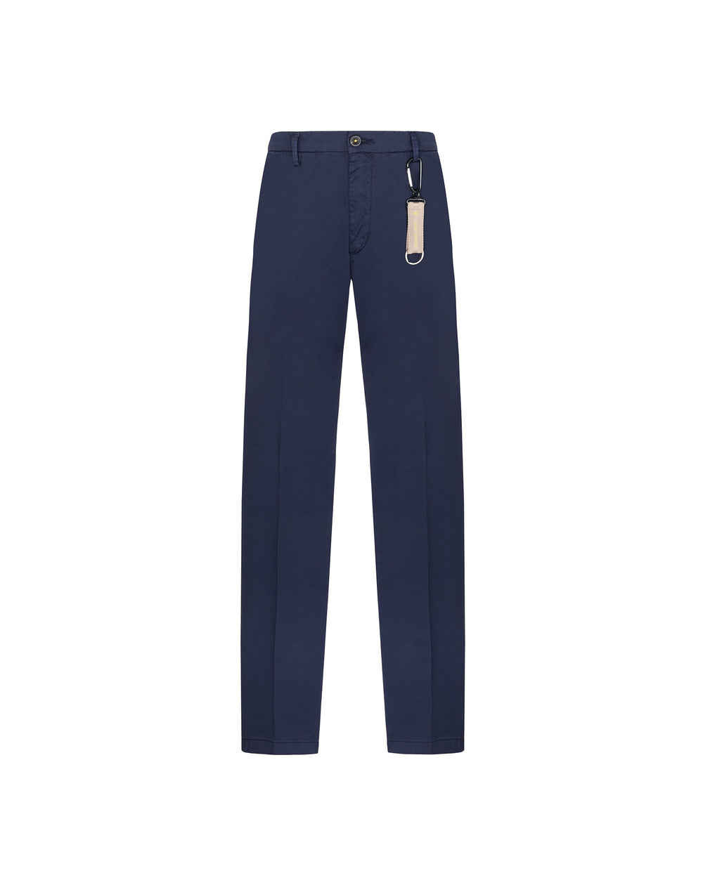 blue stretch cotton satin skinny trousers