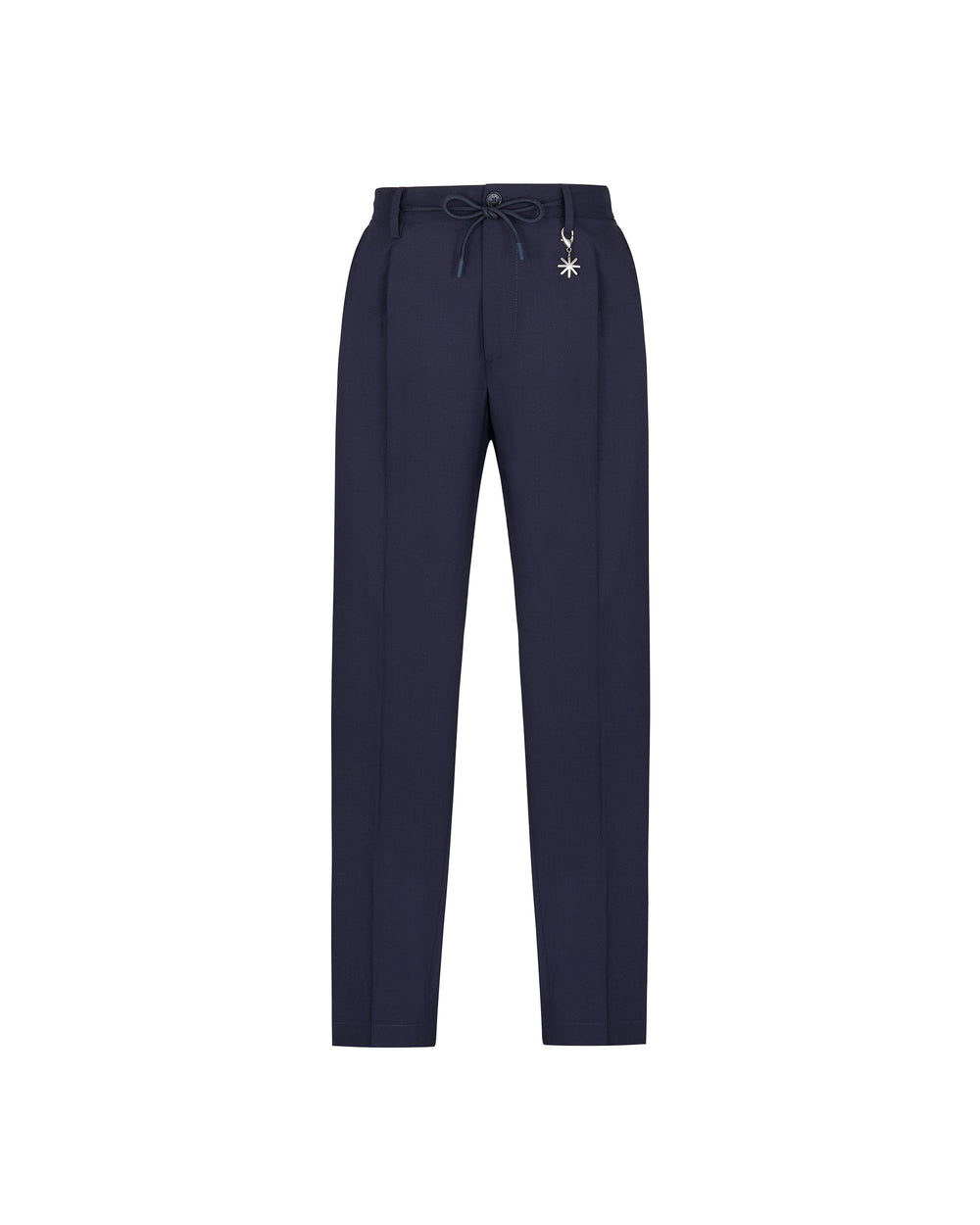 blue cool stretch wool jogging trousers