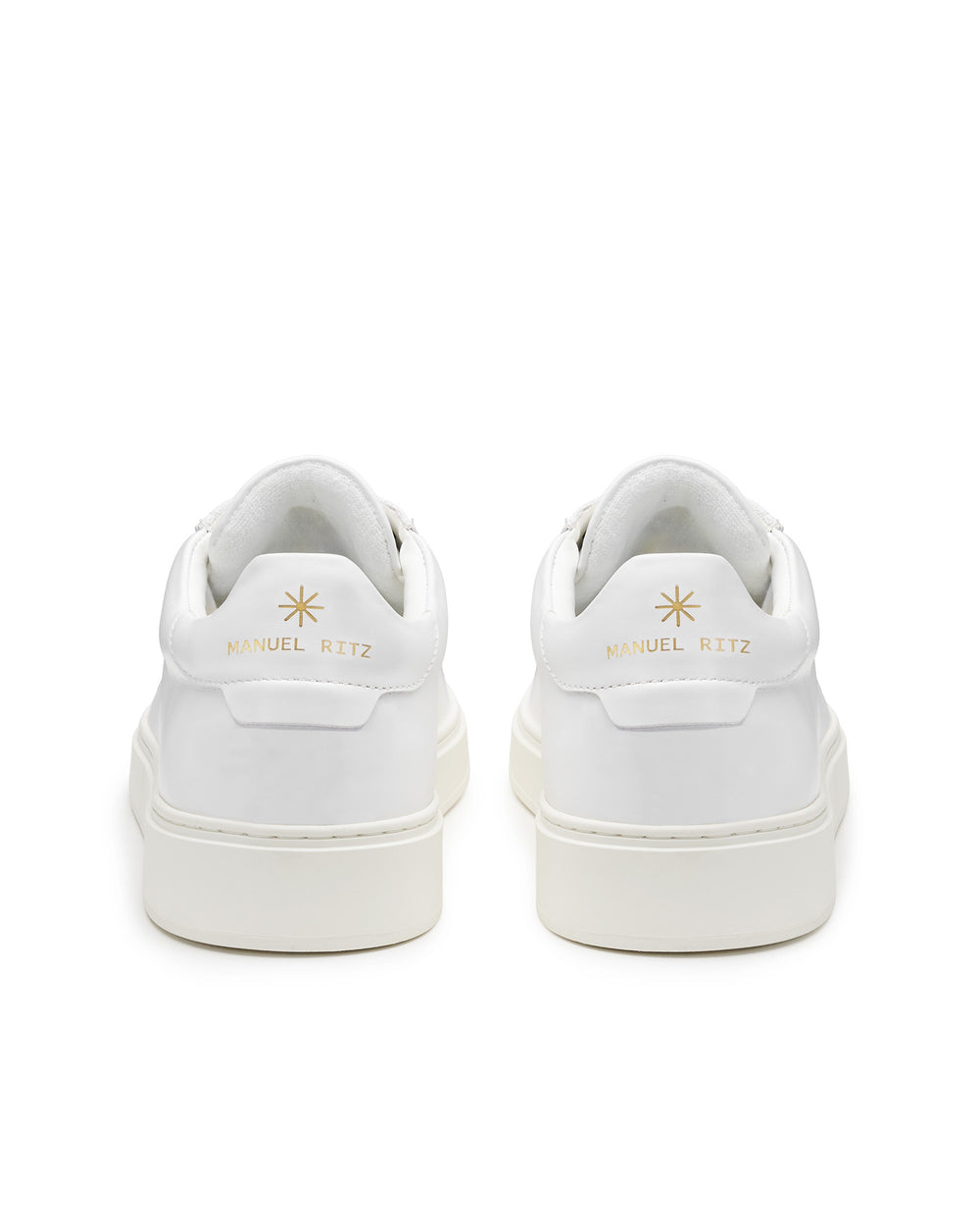white leather sneakers