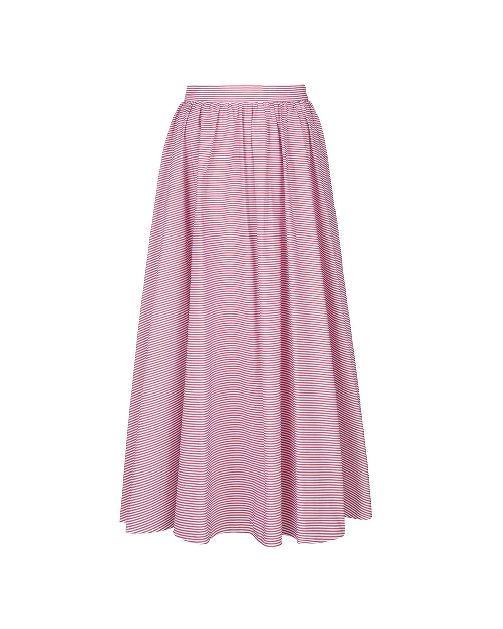 red long striped cotton skirt