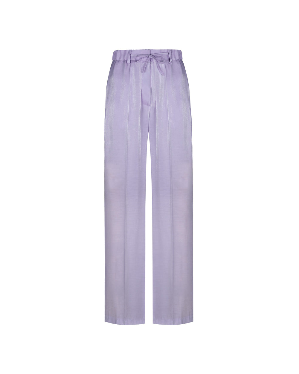 violet fluid lurex trousers