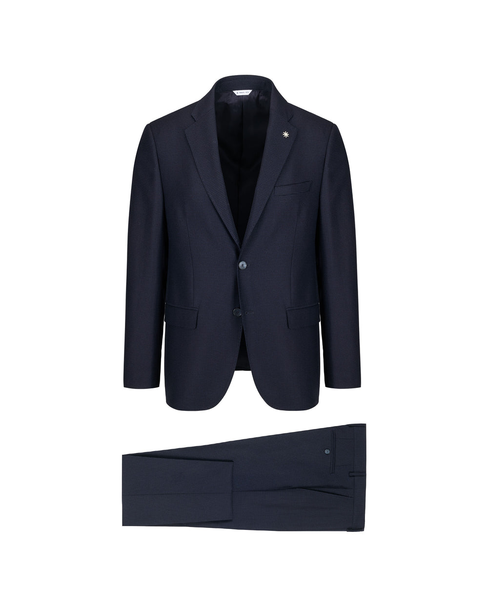 slim fit micro pattern stretch viscose blend suit