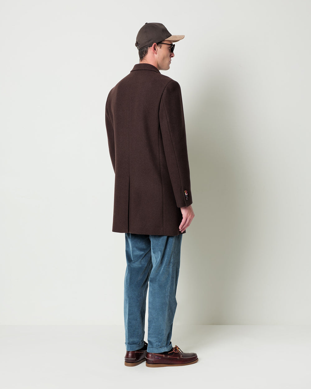 slim fit wool blend coat