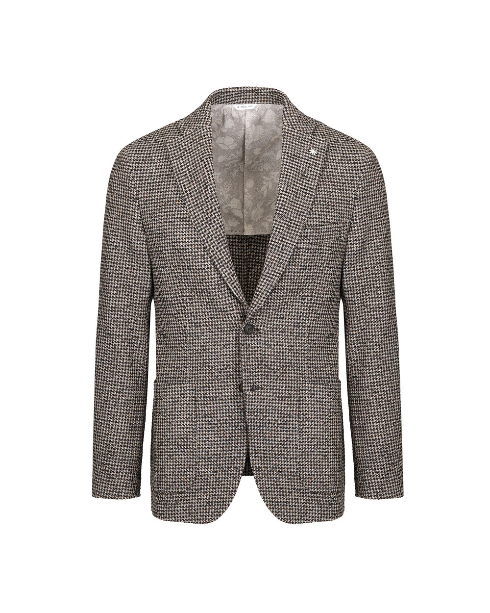 cotton blend houndstooth blazer