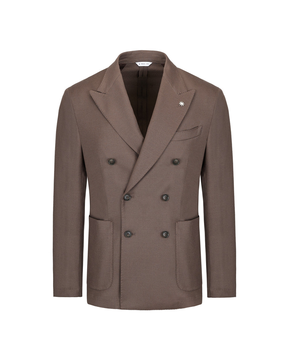 nuvola double breasted stretch wool flannel blazer