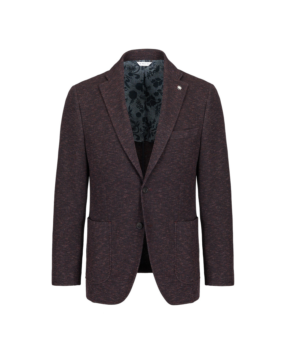 micro patterned jersey blazer in a cotton blend
