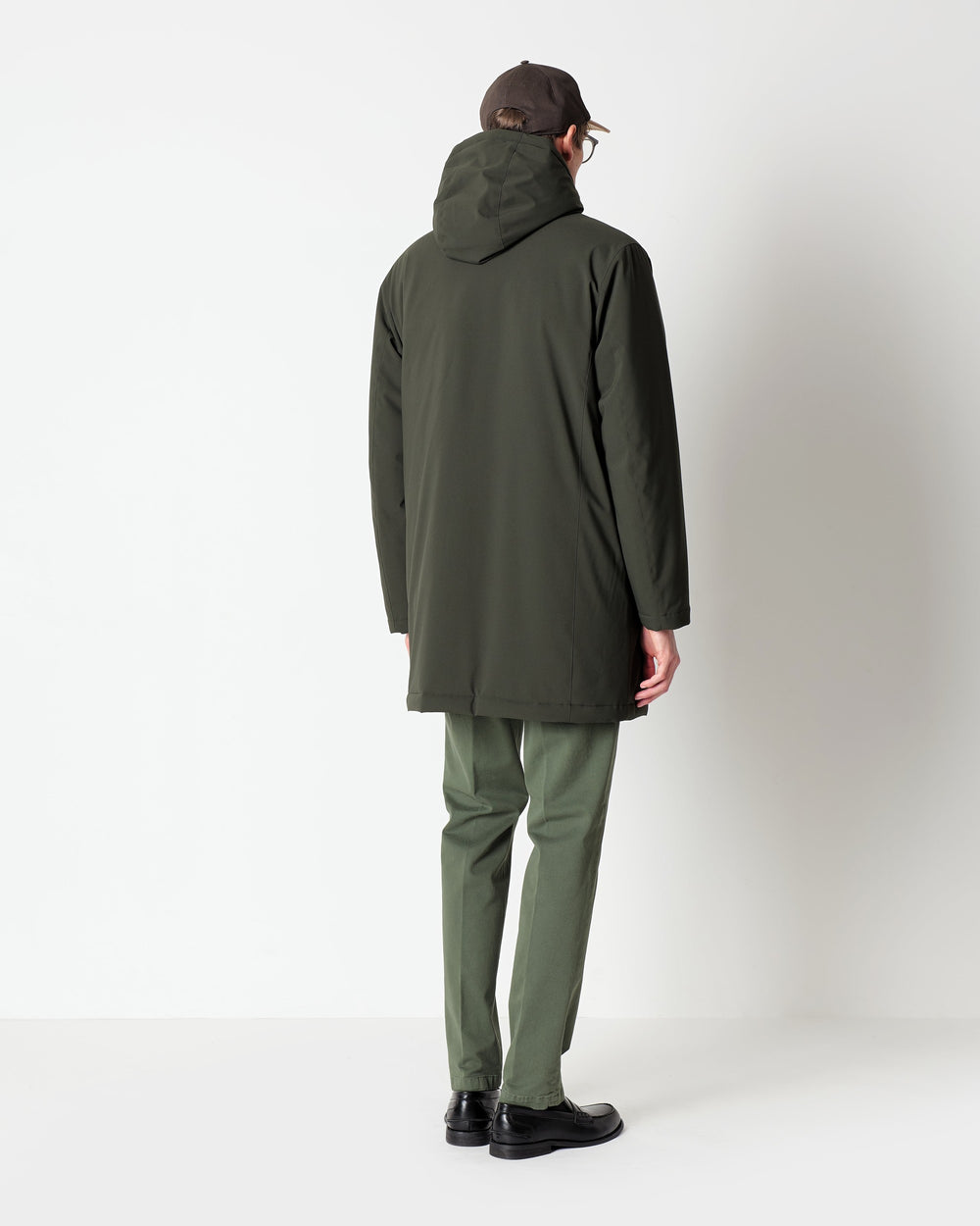 green technical parka