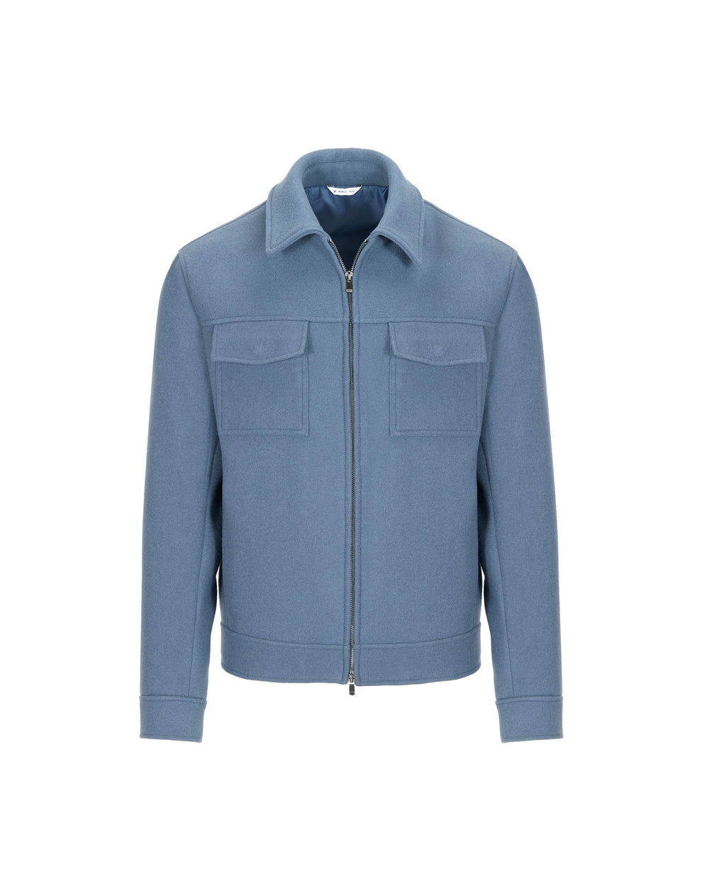 light blue wool blend jacket