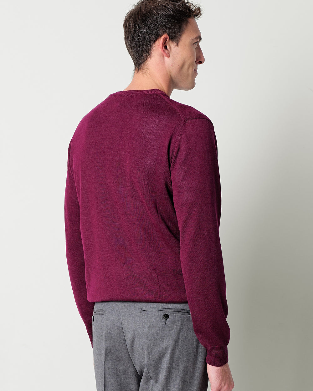 wool blend crew neck jumper