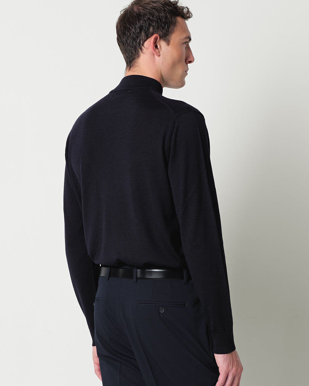 pure wool mock neck