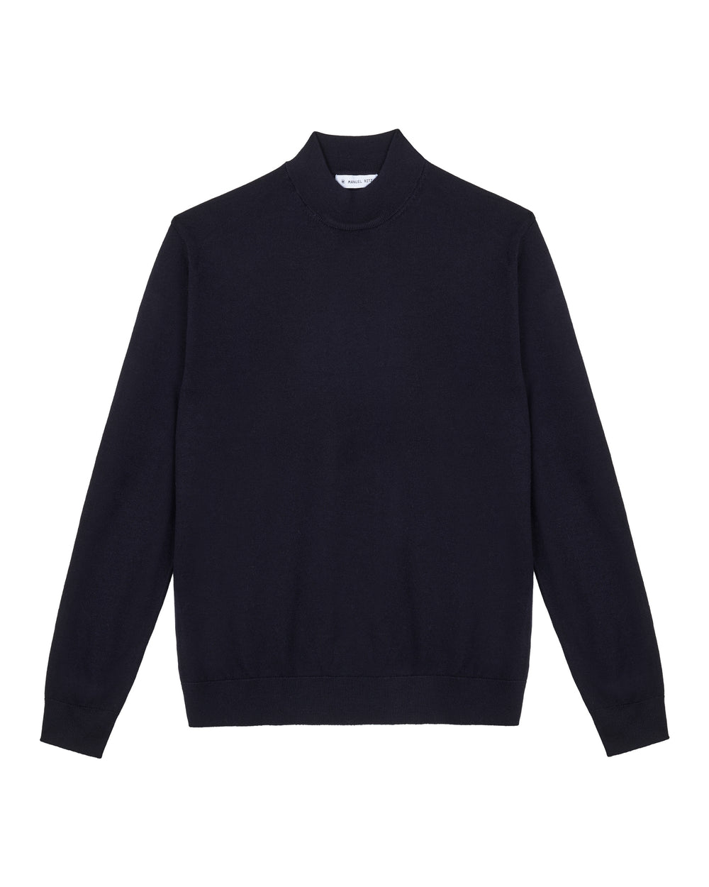 pure wool mock neck