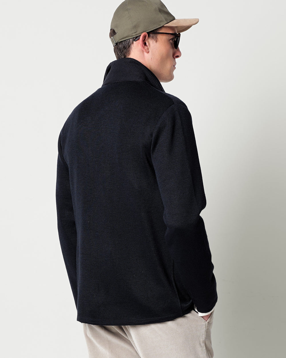 wool blend knitted blazer