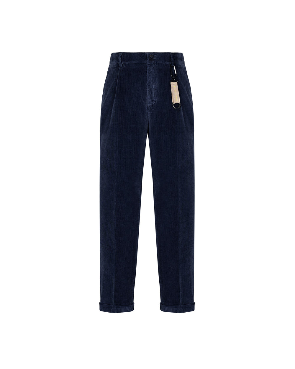 blue velvet 1000 stripes chino trousers with turn ups
