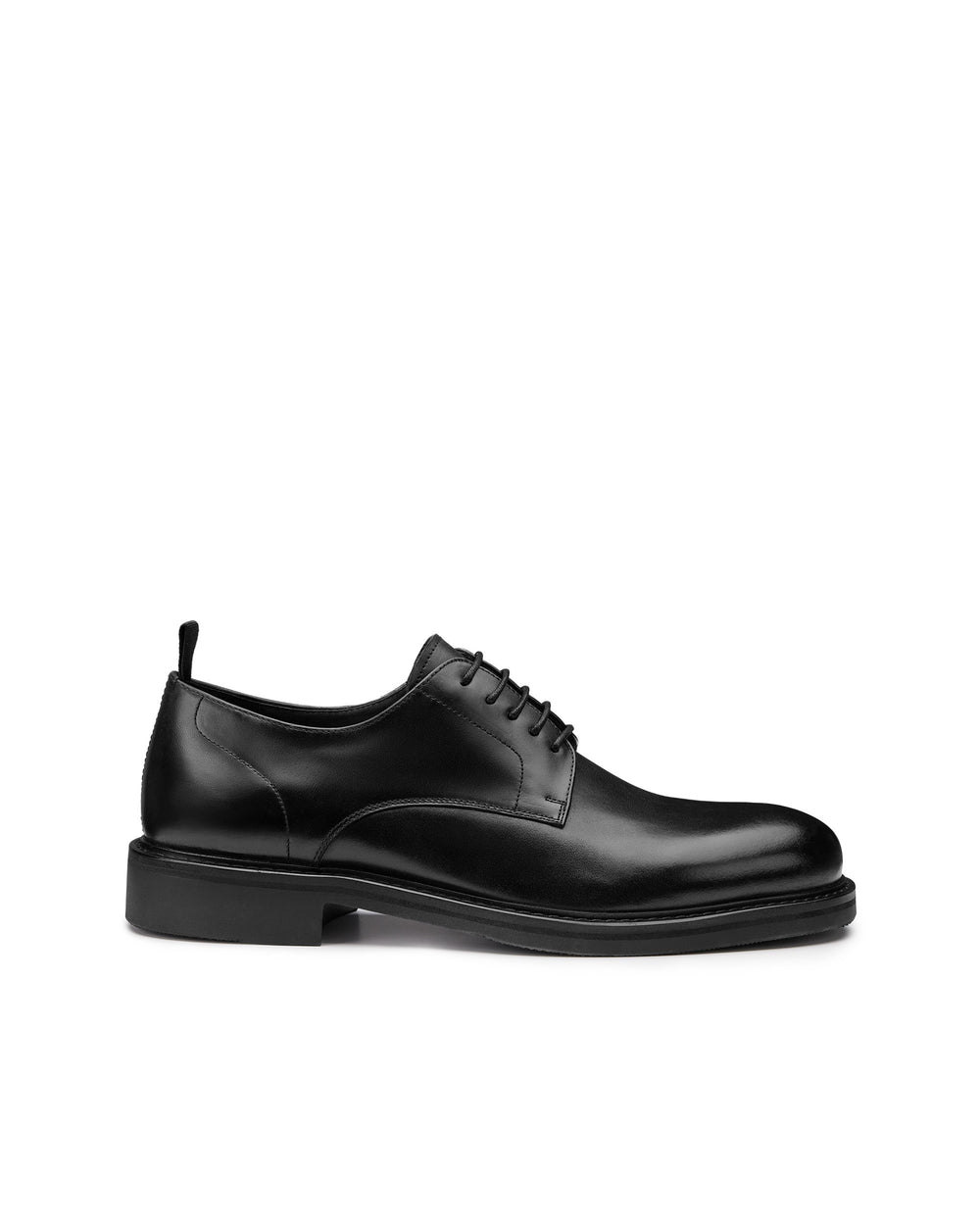 black leather derby