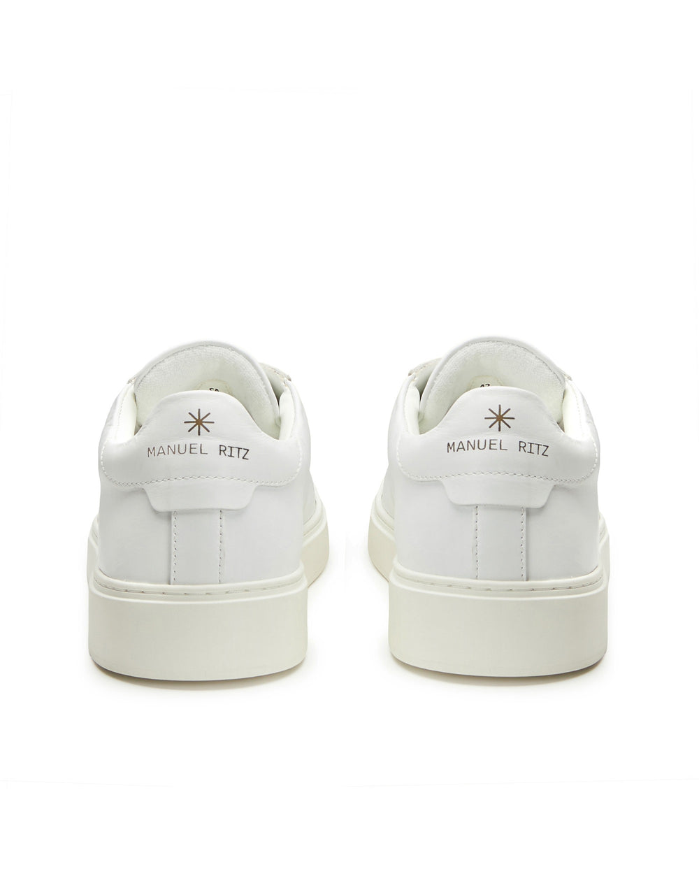 white leather sneakers