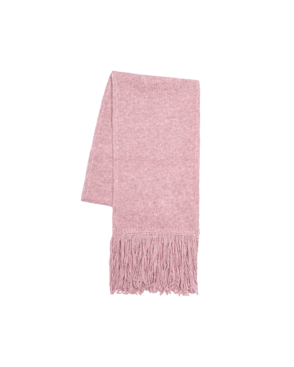 pink english rib wool blend scarf