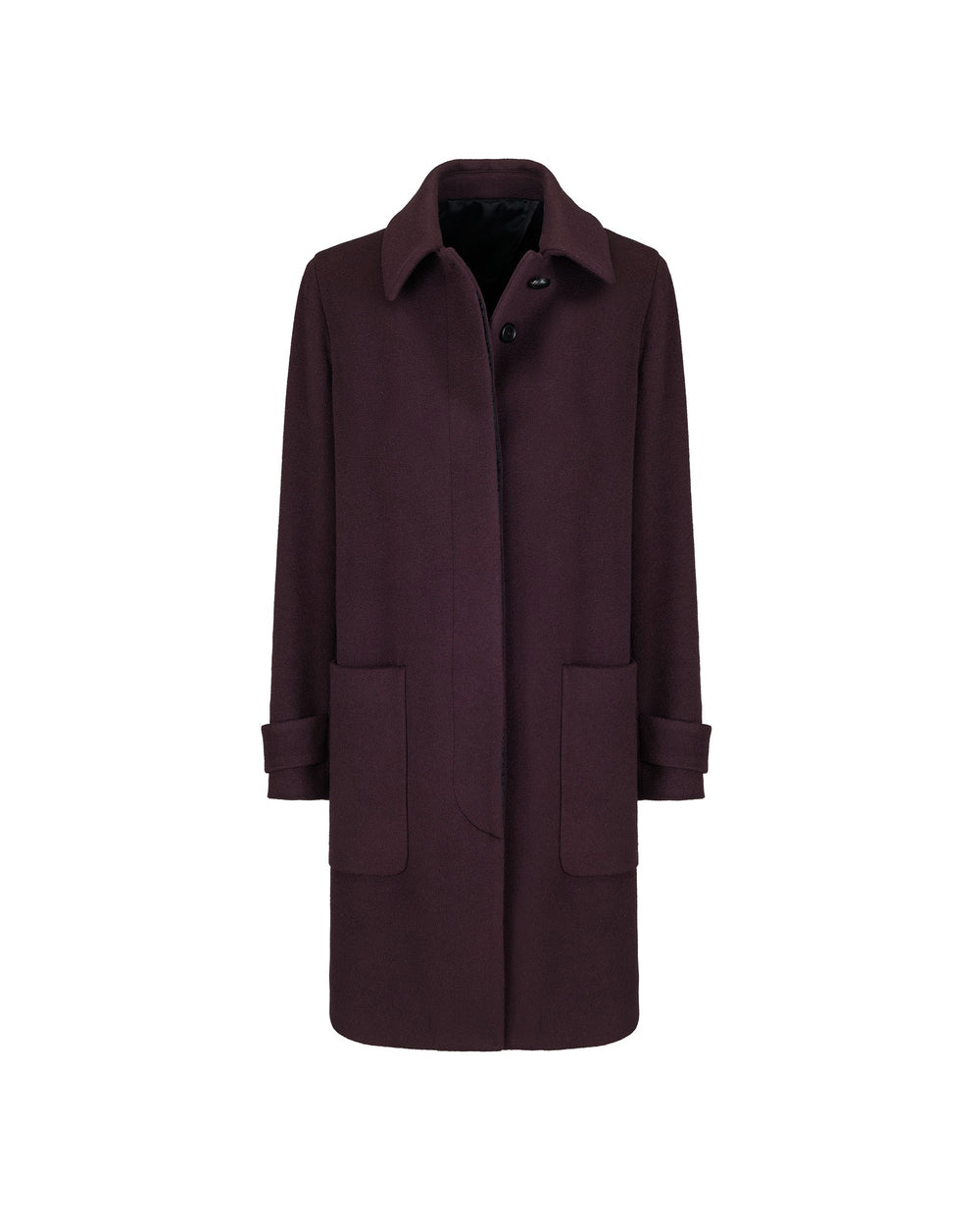 red wool cashmere blend coat