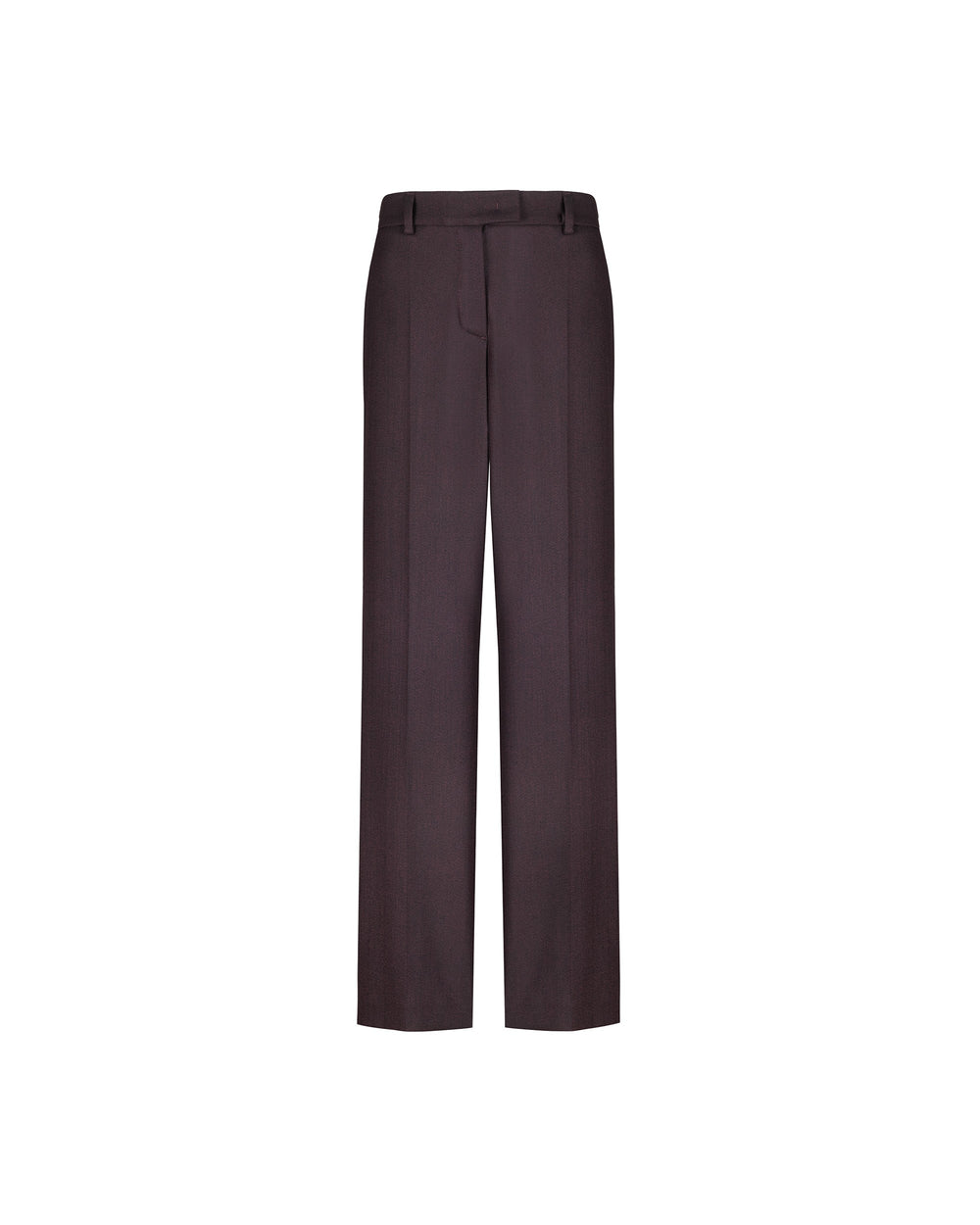 red micro chevron straight trousers